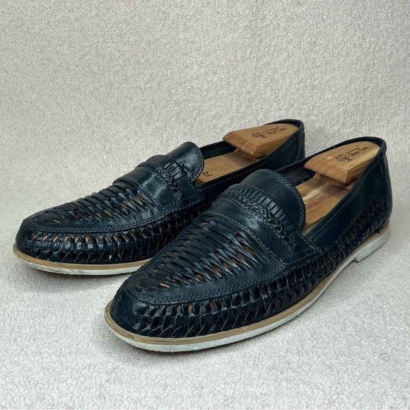 Dune London Leather Huaraches Sandals Men’s 12 Navy Blue Casual Shoes Summer main image 7